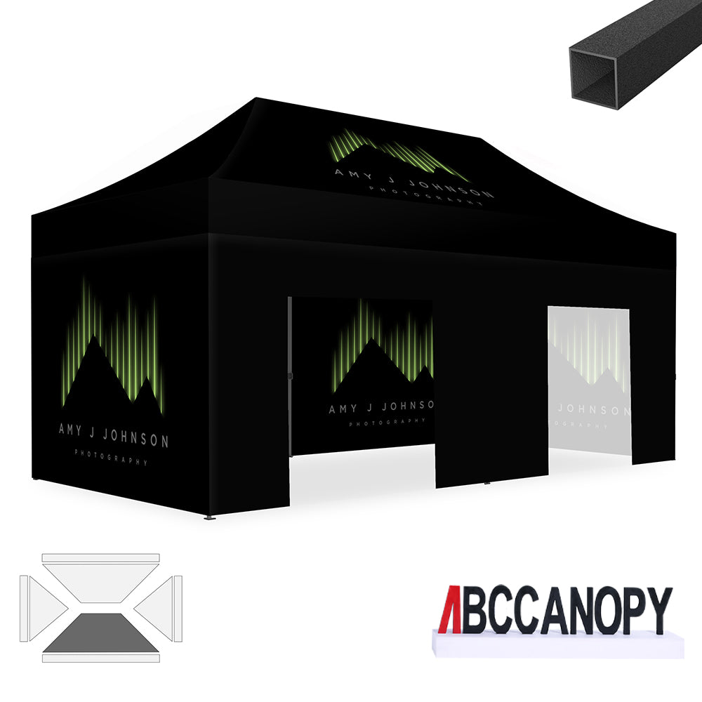 ABCCANOPY Custom Canopy Tent Pop Up Shelter (S1 Commercial) - 10x10, 10x15, 10x20