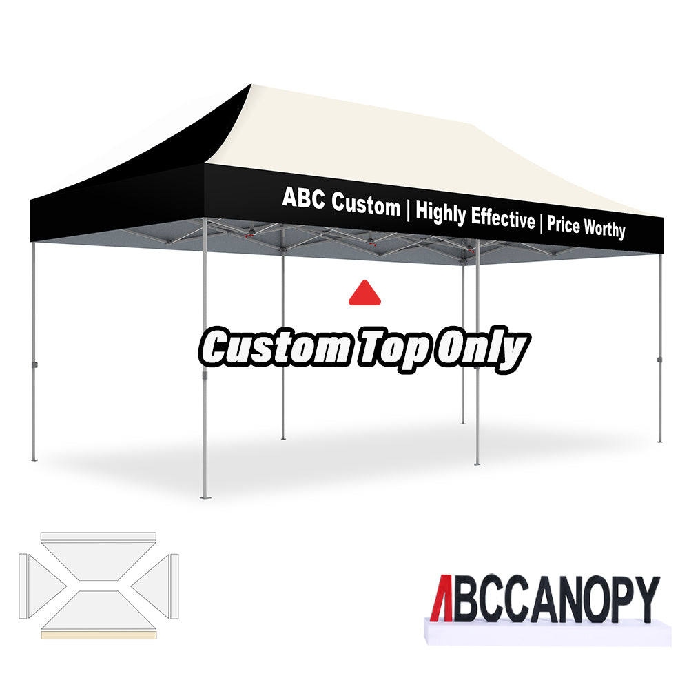 ABCCANOPY Custom Canopy Top with Logo 8x8/10x10/10x15/10x20 (Top Only)