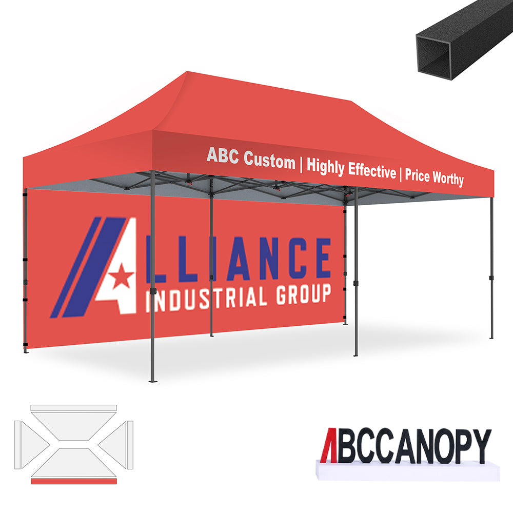 ABCCANOPY Custom Canopy Tent Pop Up Shelter (S1 Commercial) - 10x10, 10x15, 10x20