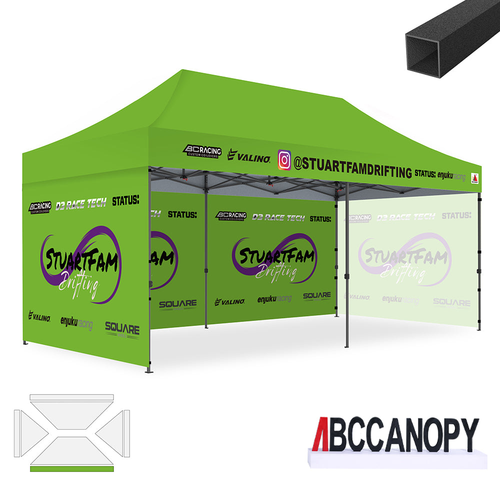 ABCCANOPY Custom Canopy Tent Pop Up Shelter (S1 Commercial) - 10x10, 10x15, 10x20