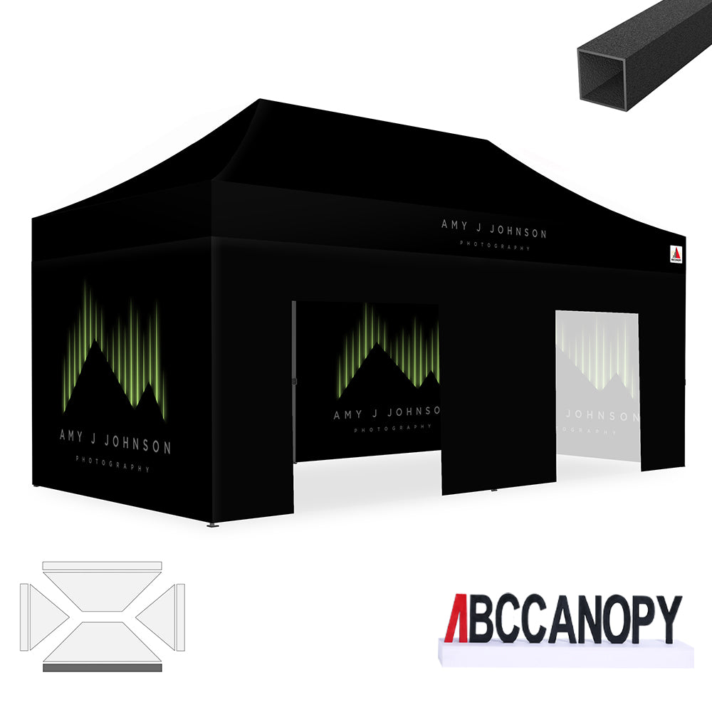 ABCCANOPY Custom Canopy Tent Pop Up Shelter (S1 Commercial) - 10x10, 10x15, 10x20