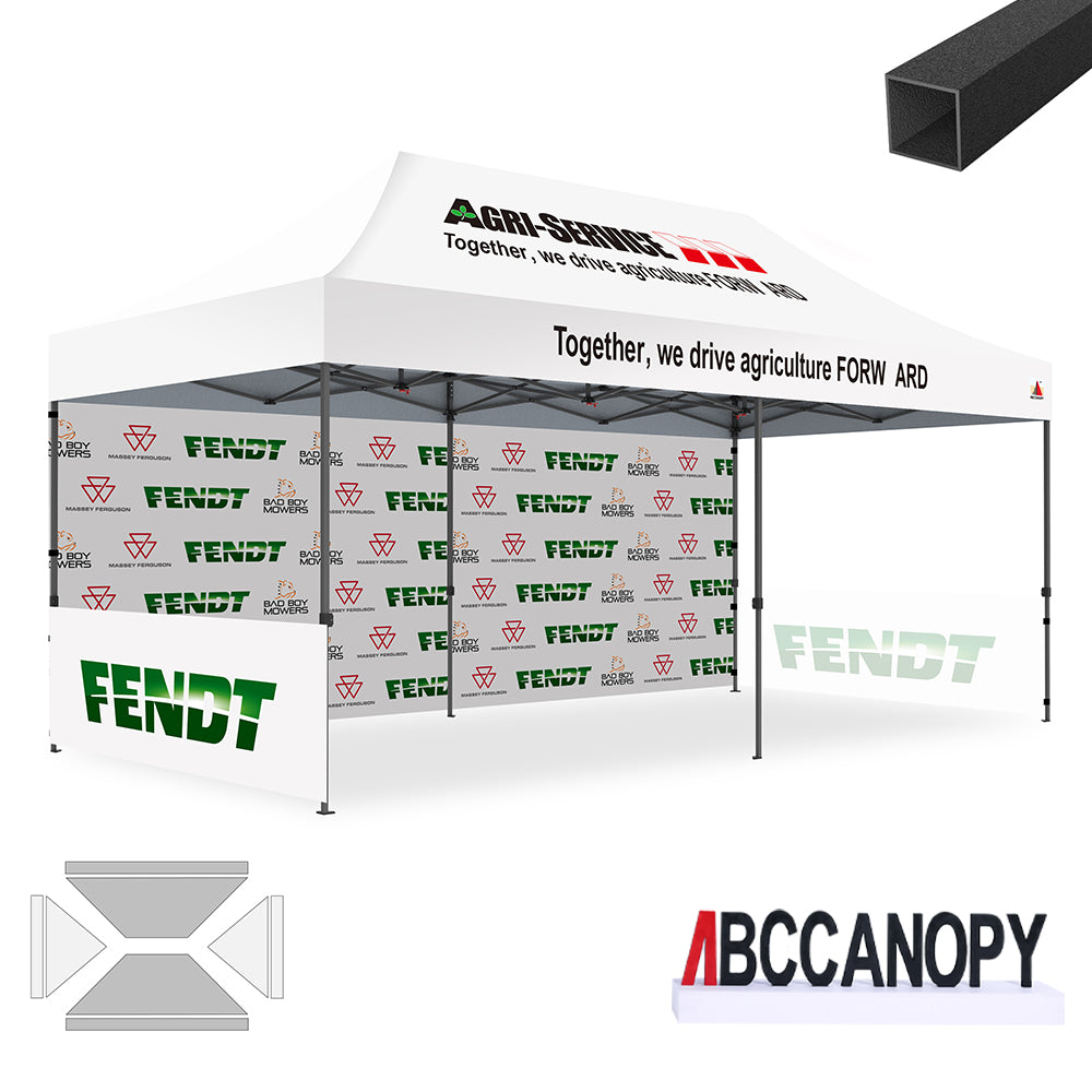 ABCCANOPY Custom Canopy Tent Pop Up Shelter (S1 Commercial) - 10x10, 10x15, 10x20