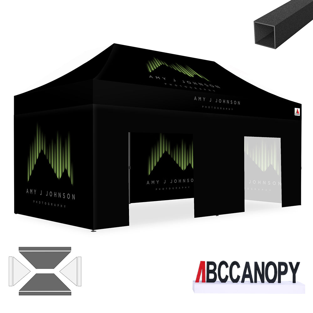 ABCCANOPY Custom Canopy Tent Pop Up Shelter (S1 Commercial) - 10x10, 10x15, 10x20