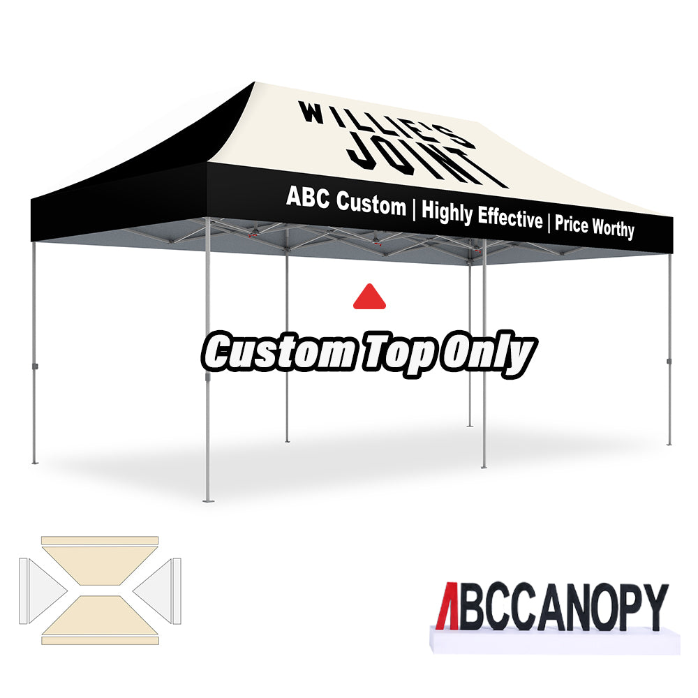 ABCCANOPY Custom Canopy Top with Logo 8x8/10x10/10x15/10x20 (Top Only)