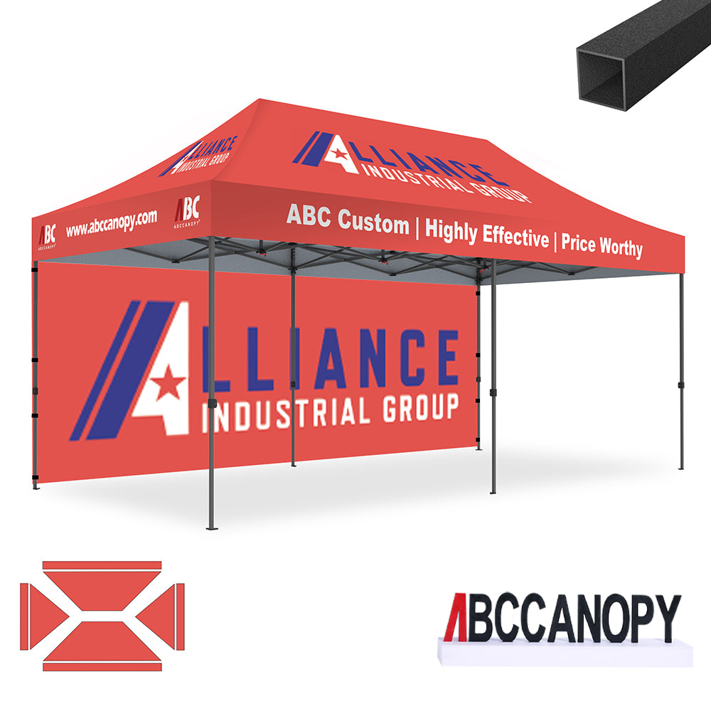 ABCCANOPY Custom Canopy Tent Pop Up Shelter (S1 Commercial) - 10x10, 10x15, 10x20
