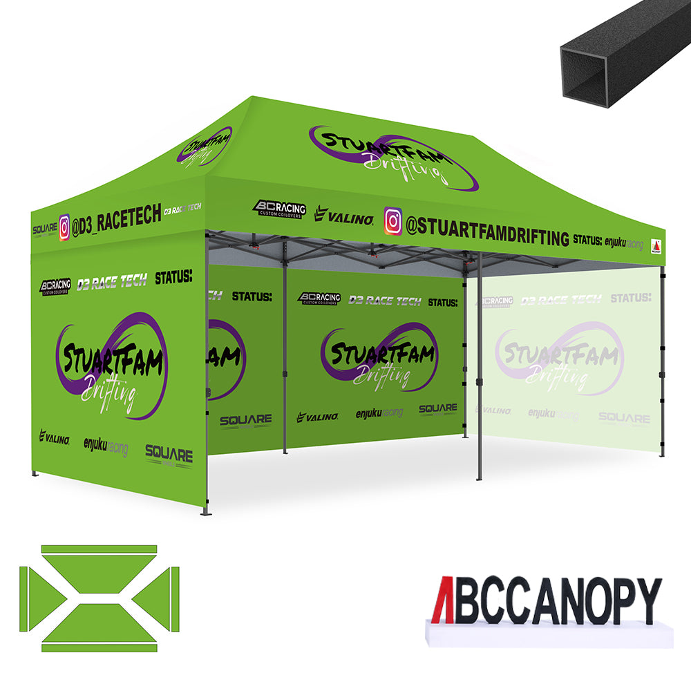 ABCCANOPY Custom Canopy Tent Pop Up Shelter (S1 Commercial) - 10x10, 10x15, 10x20