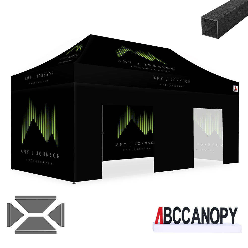 ABCCANOPY Custom Canopy Tent Pop Up Shelter (S1 Commercial) - 10x10, 10x15, 10x20