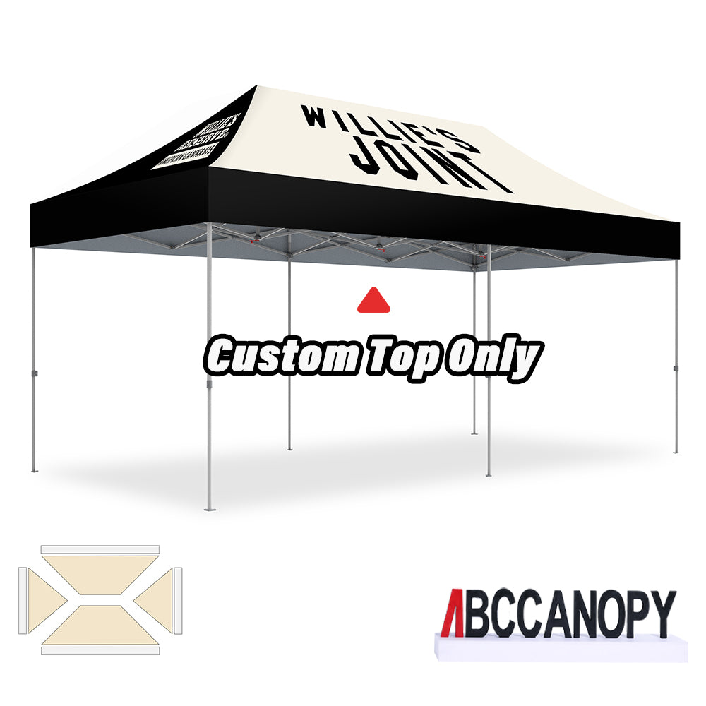 ABCCANOPY Custom Canopy Top with Logo 8x8/10x10/10x15/10x20 (Top Only)