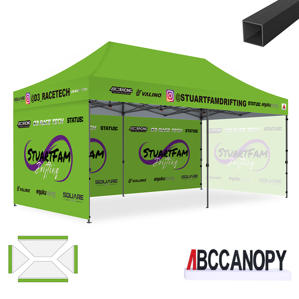 ABCCANOPY Custom Canopy Tent Pop Up Shelter (S1 Commercial) - 10x10, 10x15, 10x20