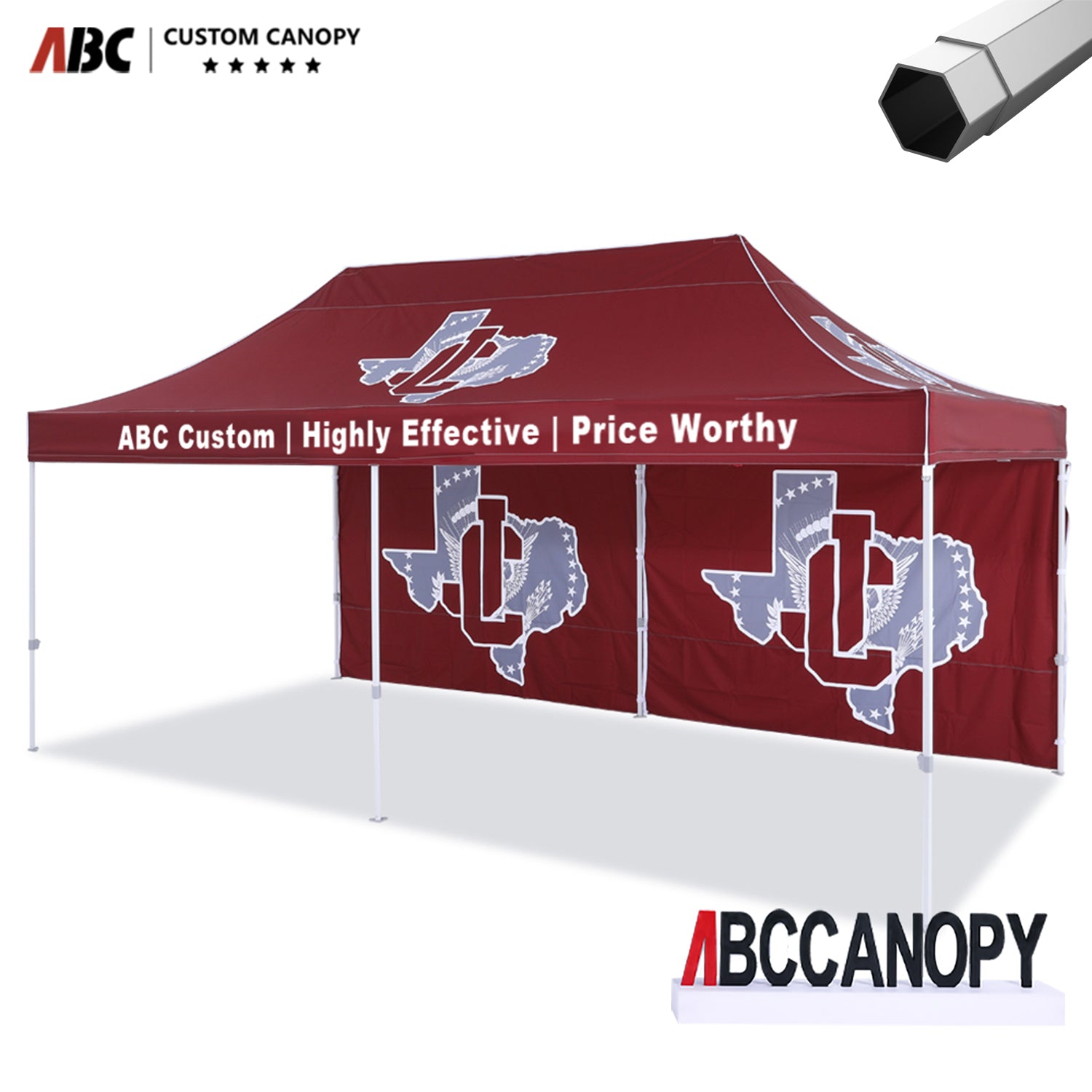 S2 Premium Heavy Duty Easy Pop Up 10x20 Custom Logo Canopy Tent