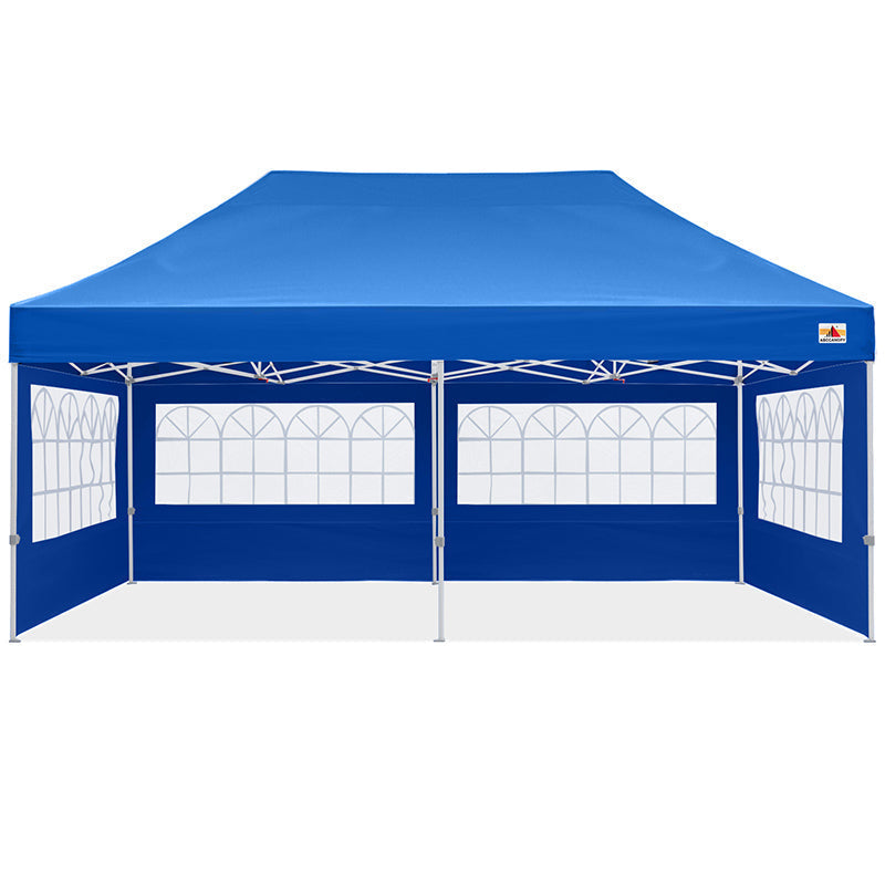 ABCCANOPY Pop Up Church Canopy Tent with Window Sidewalls (S1 Commercial) - 8x8, 10x10, 10x15, 10x20
