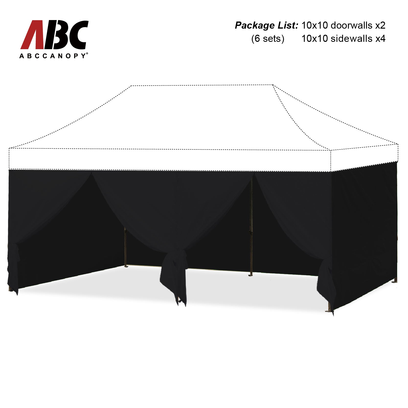 ABCCANOPY Canopy Sidewall Walls (4 Walls Only) for 10x10, 10x20