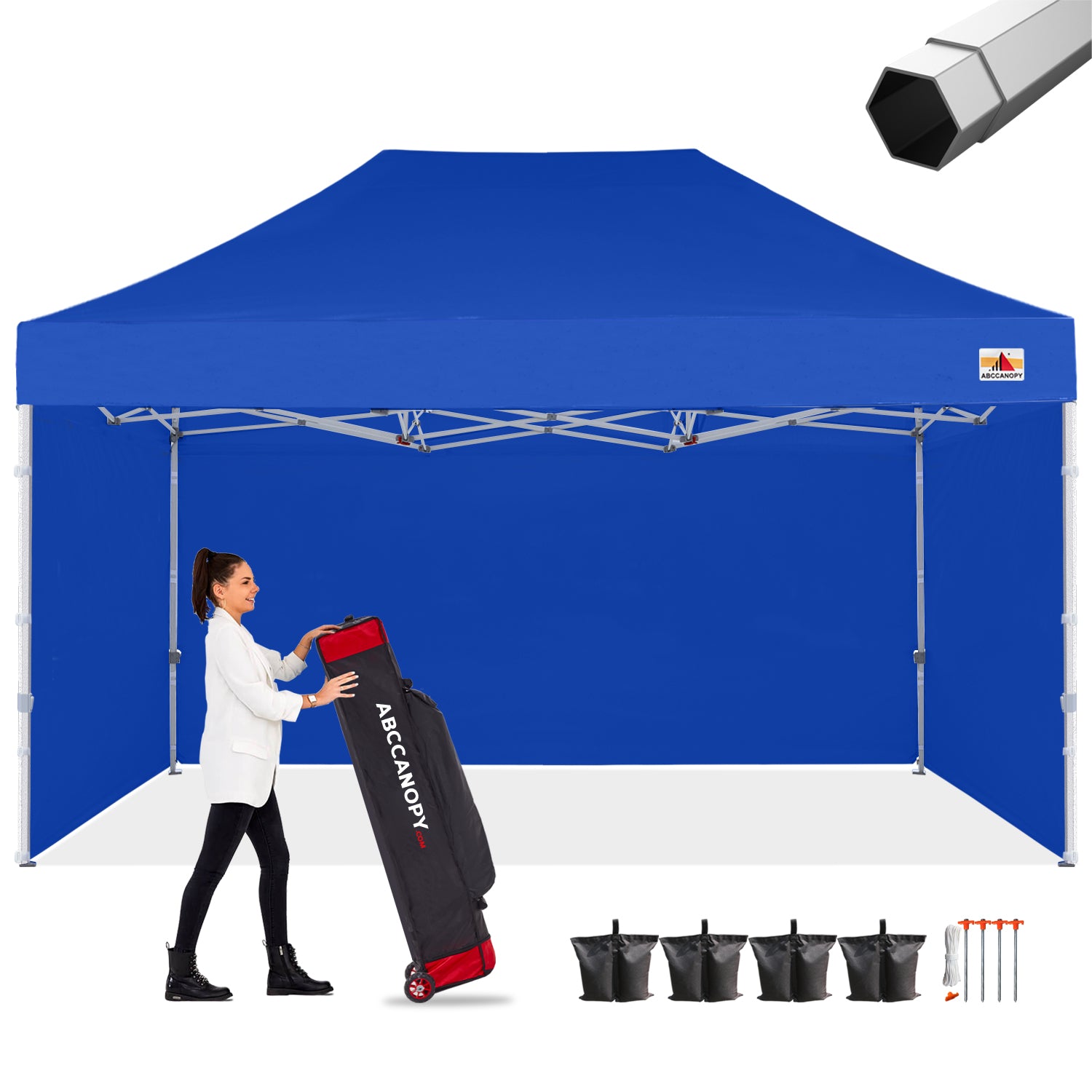 ABCCANOPY S2 Premium Heavy Duty Canopy Tent with Sidewalls - 10x10, 10x15, 10x20