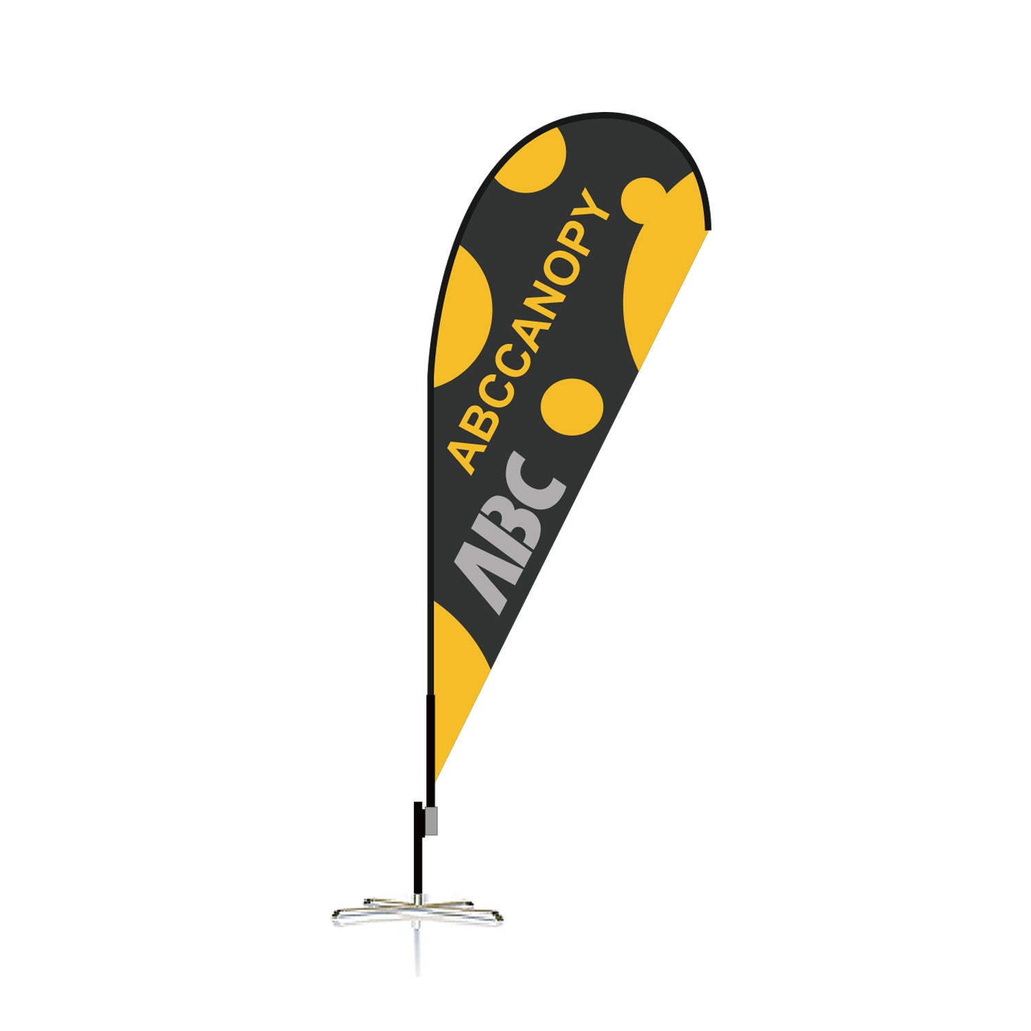 ABCCANOPY Custom Double Sided Teardrop Feather Flag Advertising 8FT/10FT/12FT (1 Flag)
