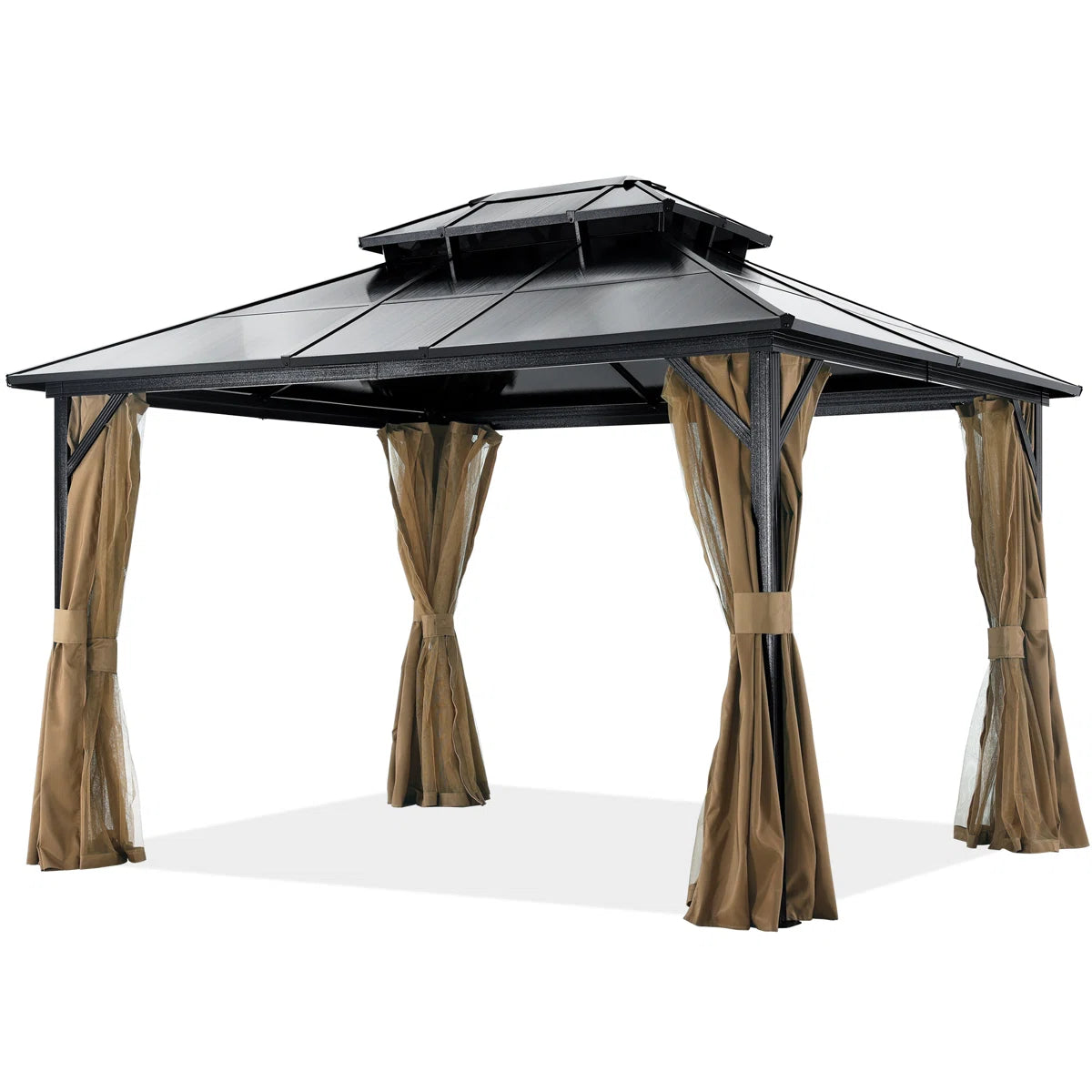 ABCCANOPY 10x12 Aluminum Patio Gazebo Double Roof Hardtop