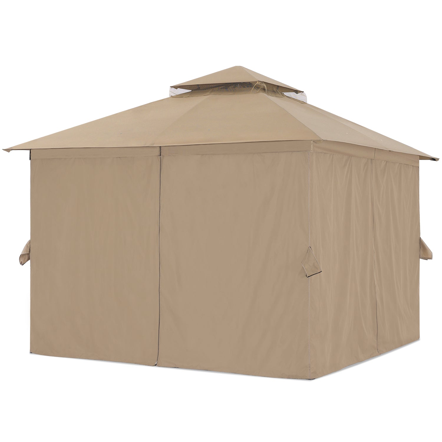 ABCCANOPY Outdoor Patio Gazebo with Mosquito Netting & Curtain 9x9, 11x11