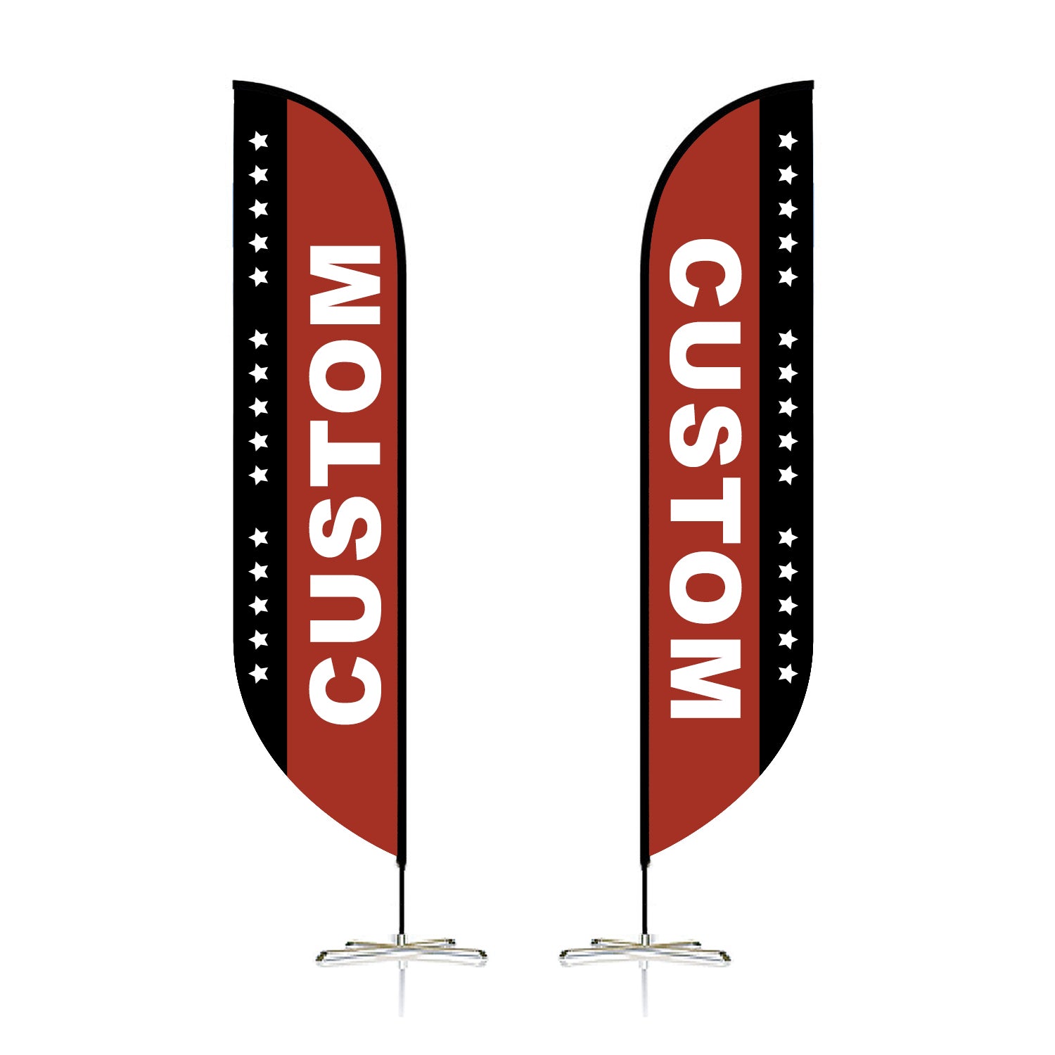 ABCCANOPY Custom Double Sided Teardrop Feather Flag Advertising 8FT/10FT/12FT (1 Flag)