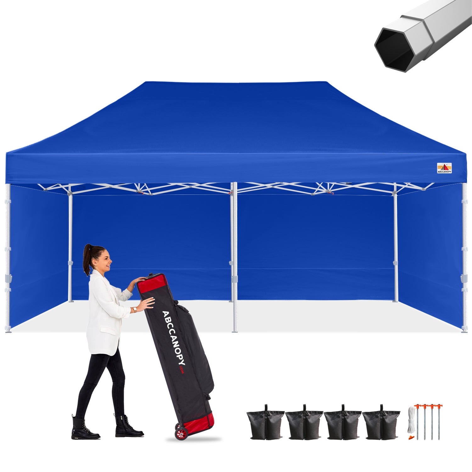 ABCCANOPY S2 Premium Heavy Duty Canopy Tent with Sidewalls - 10x10, 10x15, 10x20