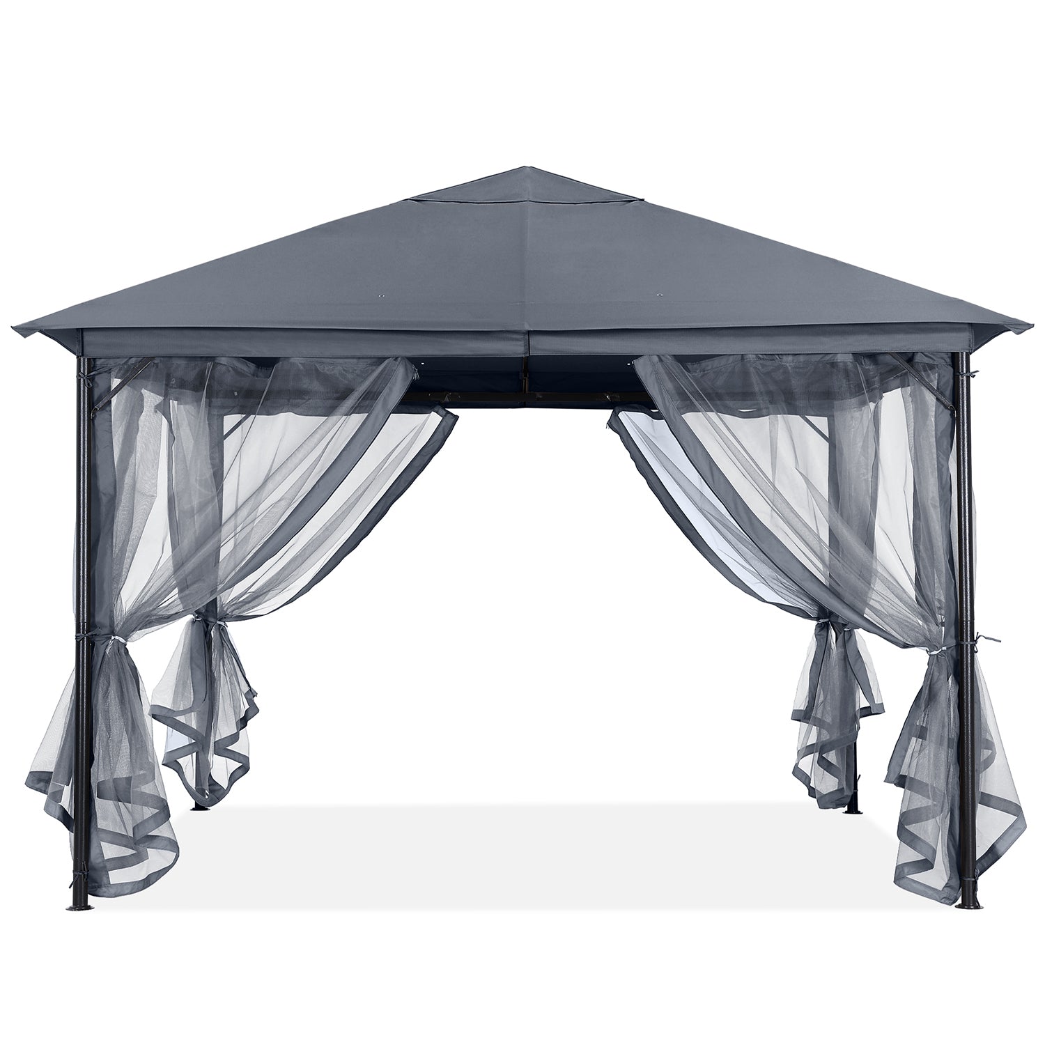 ABCCANOPY Outdoor Patio Gazebo 11x11 Single Roof with Mosquito Netting