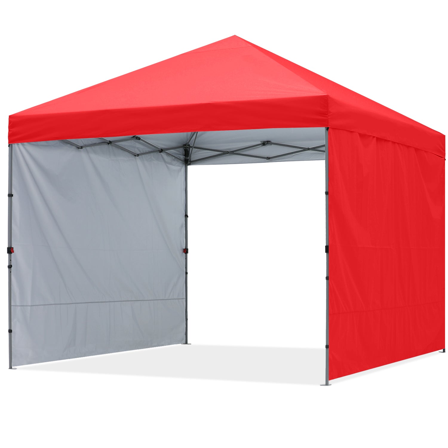 Outdoor Easy Pop up 10x10/8x8/6x6 Canopy Tent With 2 Sun Walls