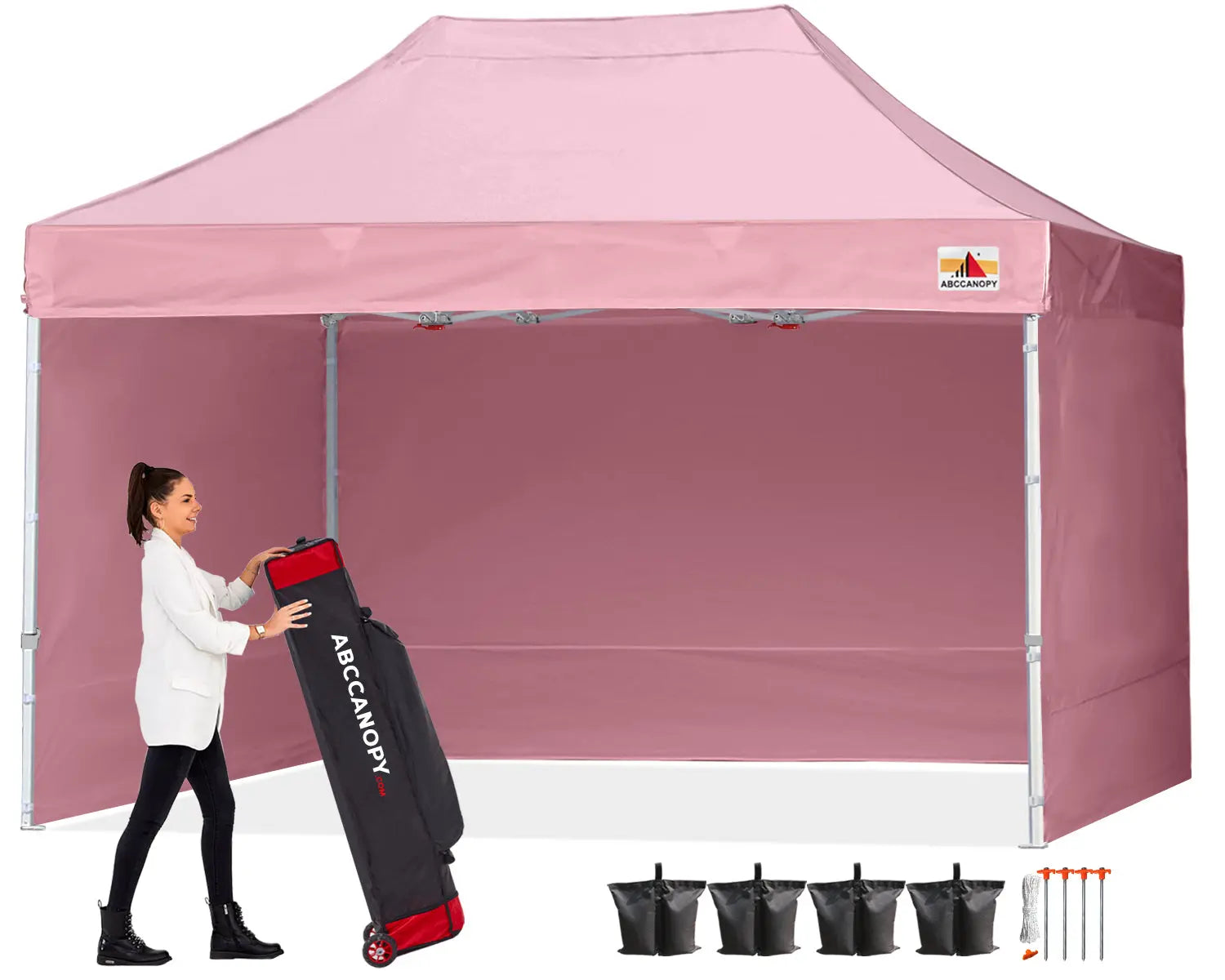 ABCCANOPY S1 Commercial Pop Up Canopy Tent with Sidewalls - 10x10, 10x15, 10x20