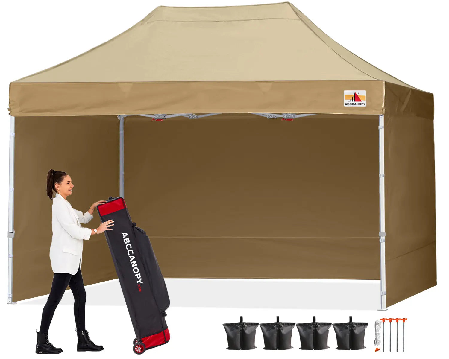 ABCCANOPY S1 Commercial Pop Up Canopy Tent with Sidewalls - 10x10, 10x15, 10x20