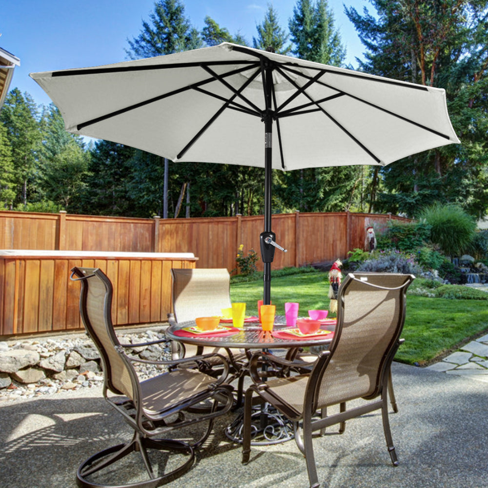 ABCCANOPY Outdoor Waterproof Table 8 Ribs Umbrella with Crank