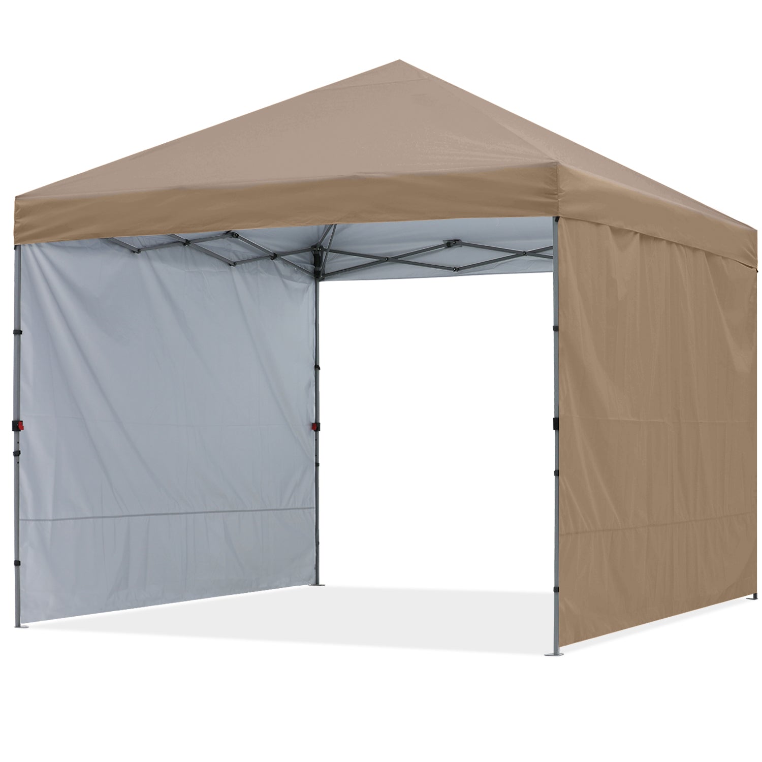 Outdoor Easy Pop up 10x10/8x8/6x6 Canopy Tent With 2 Sun Walls