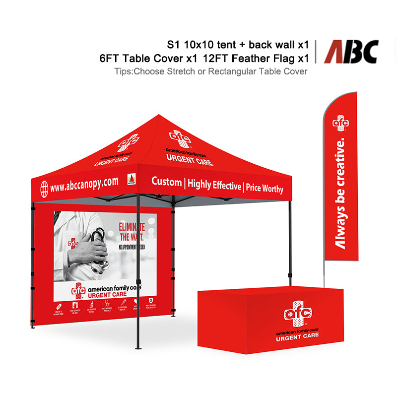 ABCCANOPY 10x10 Custom Canopy Full Case Vision Super Value Package (S1 Commercial)