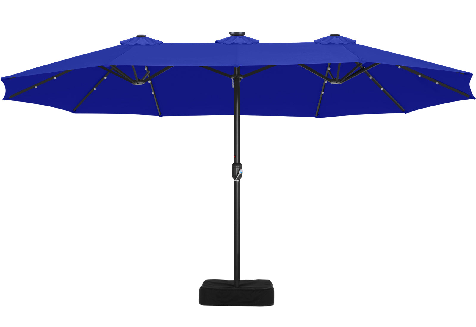 Outdoor Double-Sided Large Patio Umbrella 15FT with Solar Lights
