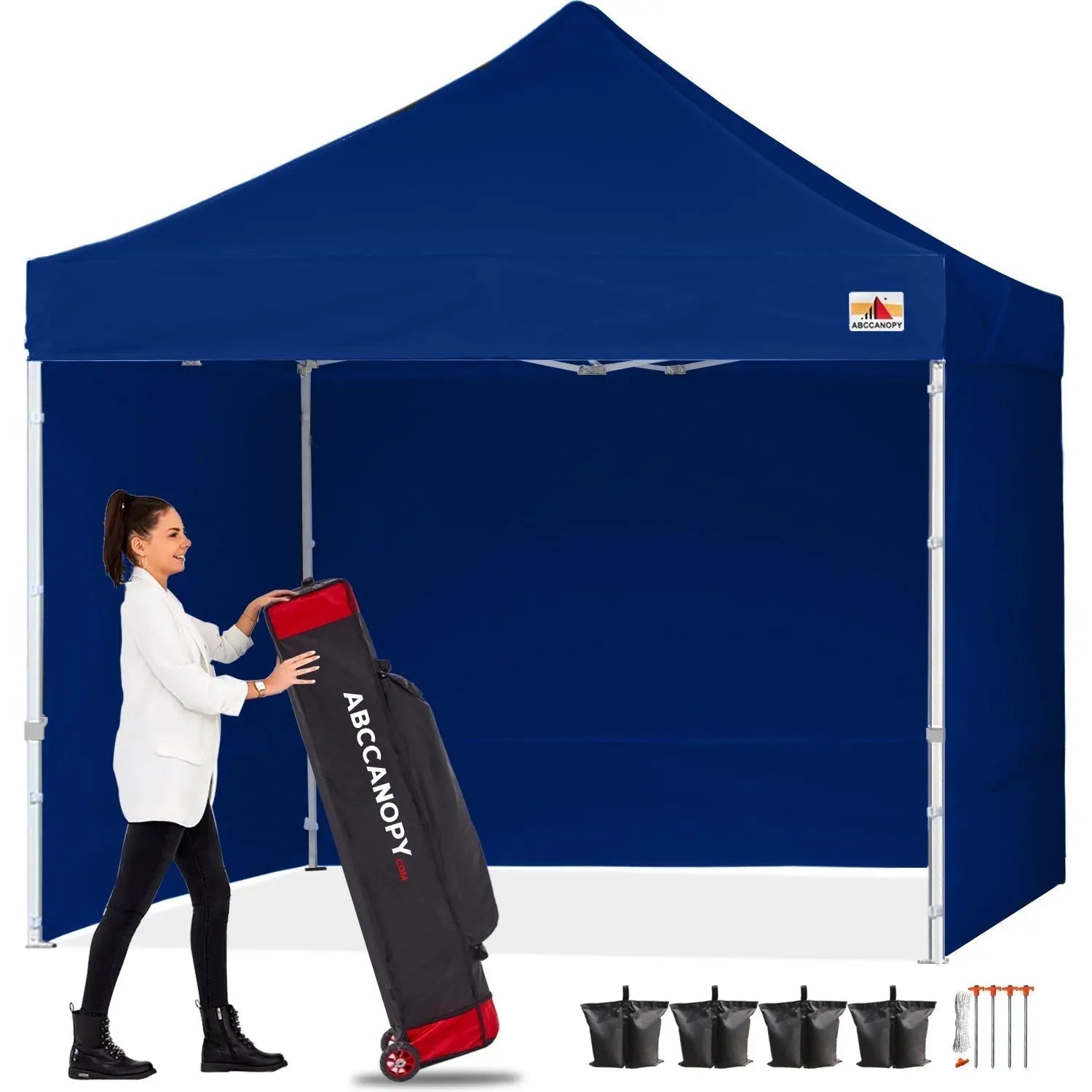 ABCCANOPY S1 Commercial Pop Up Canopy Tent with Sidewalls - 10x10, 10x15, 10x20