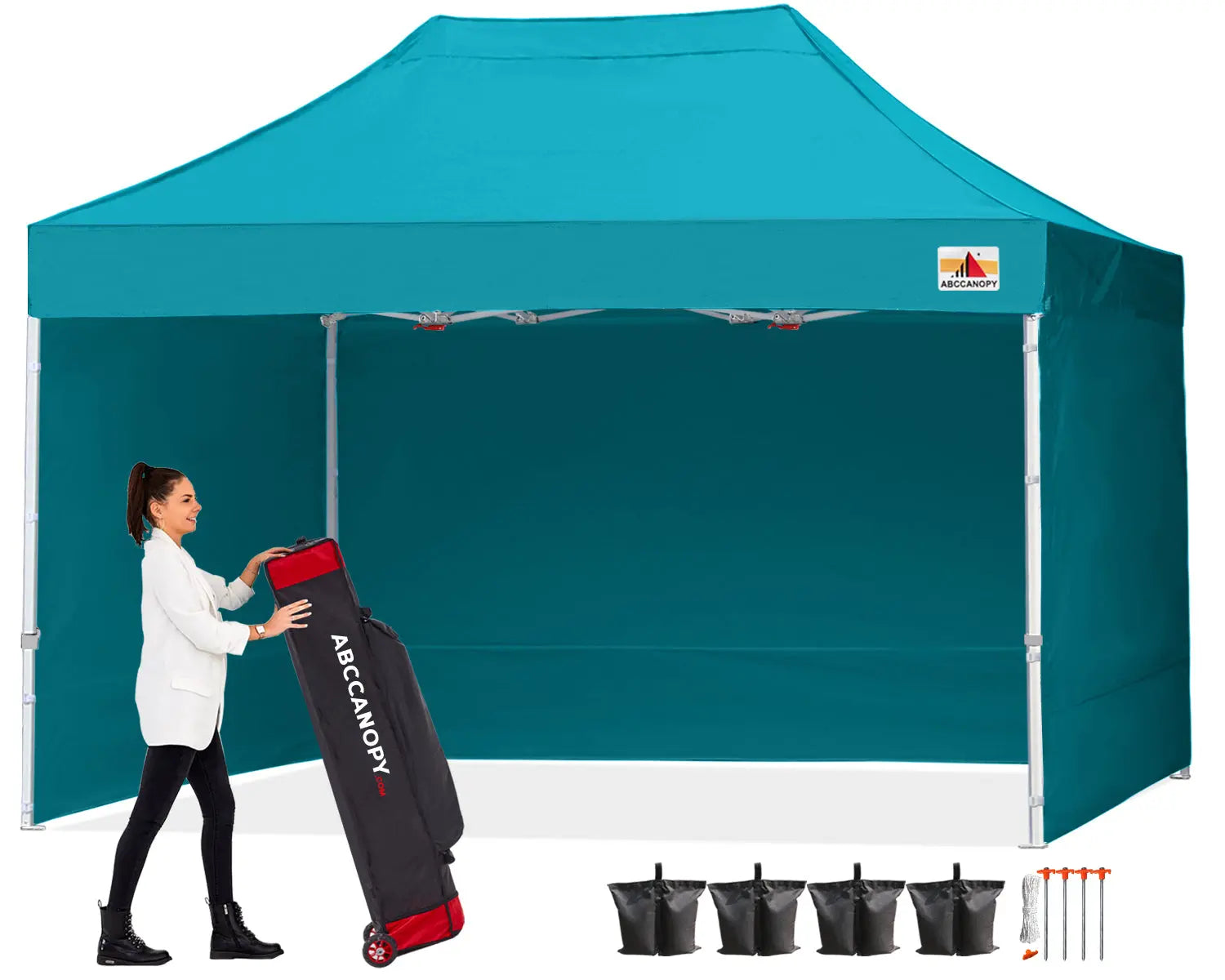 ABCCANOPY S1 Commercial Pop Up Canopy Tent with Sidewalls - 10x10, 10x15, 10x20