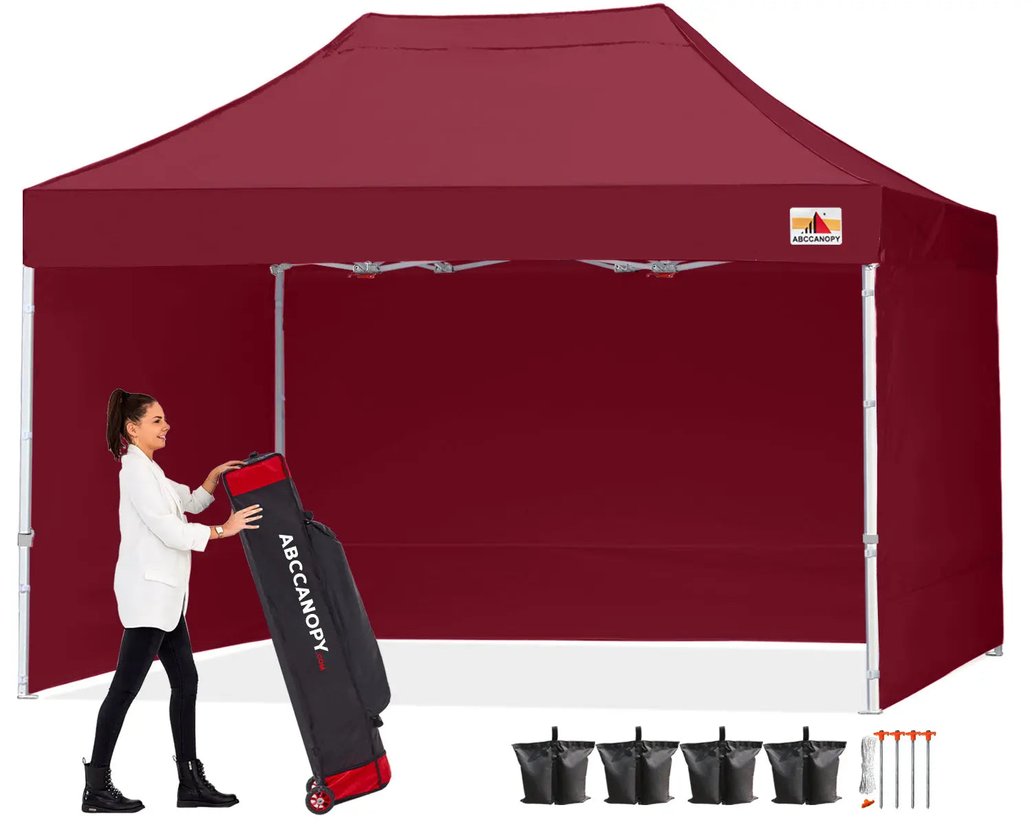 ABCCANOPY S1 Commercial Pop Up Canopy Tent with Sidewalls - 10x10, 10x15, 10x20