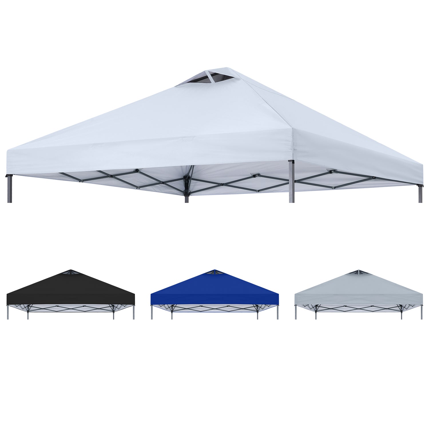 ABCCANOPY 10x10 Replacement Canopy Top Cover with Air Vent White