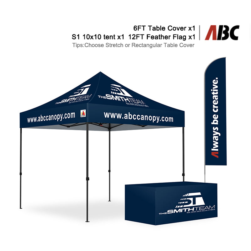 ABCCANOPY 10x10 Custom Canopy Full Case Vision Super Value Package (S1 Commercial)