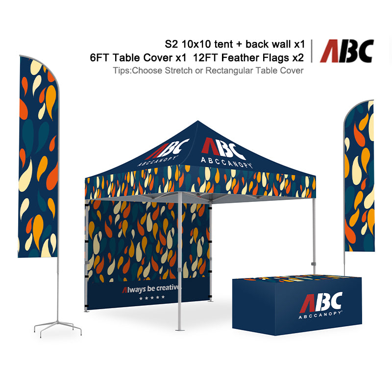 ABCCANOPY 10x10 Custom Canopy Heavy Duty Full Case Vision Super Value Package (S2 Premium)
