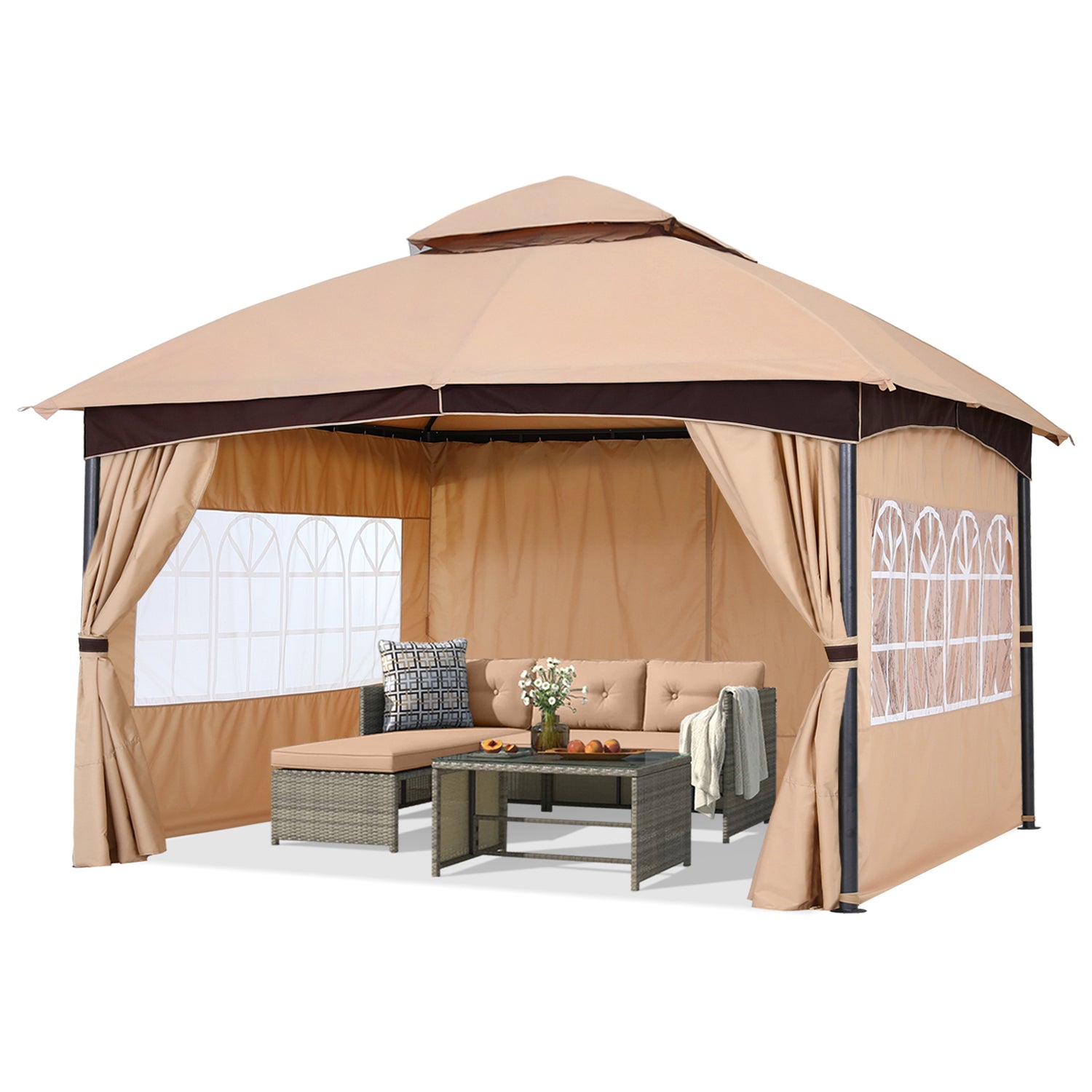 Patio Gazebos with Window Curtains for Outdoor Party Wedding