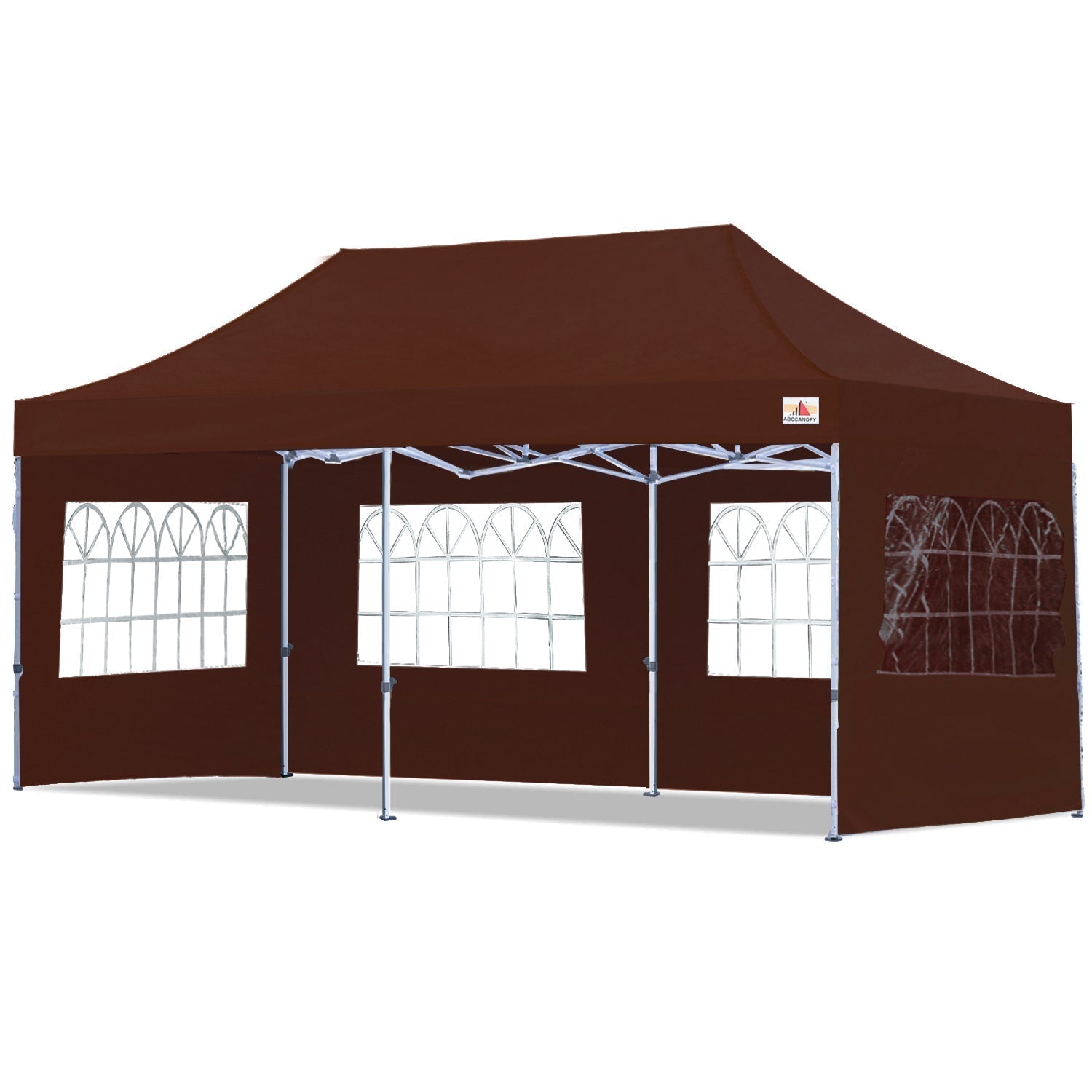 ABCCANOPY Pop Up Church Canopy Tent with Window Sidewalls (S1 Commercial) - 8x8, 10x10, 10x15, 10x20