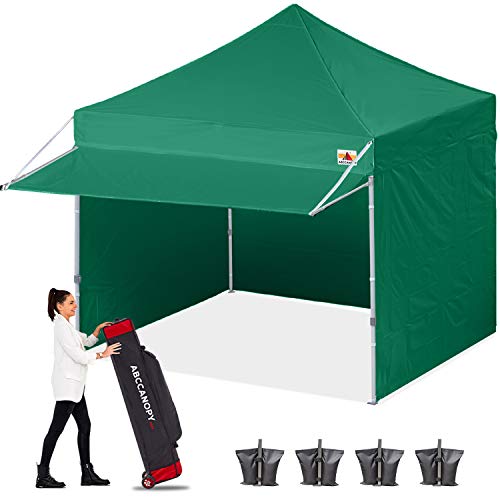 ABCCANOPY S1 Commercial Pop Up Canopy Tent with Awning and Sidewalls - 10x10, 10x20