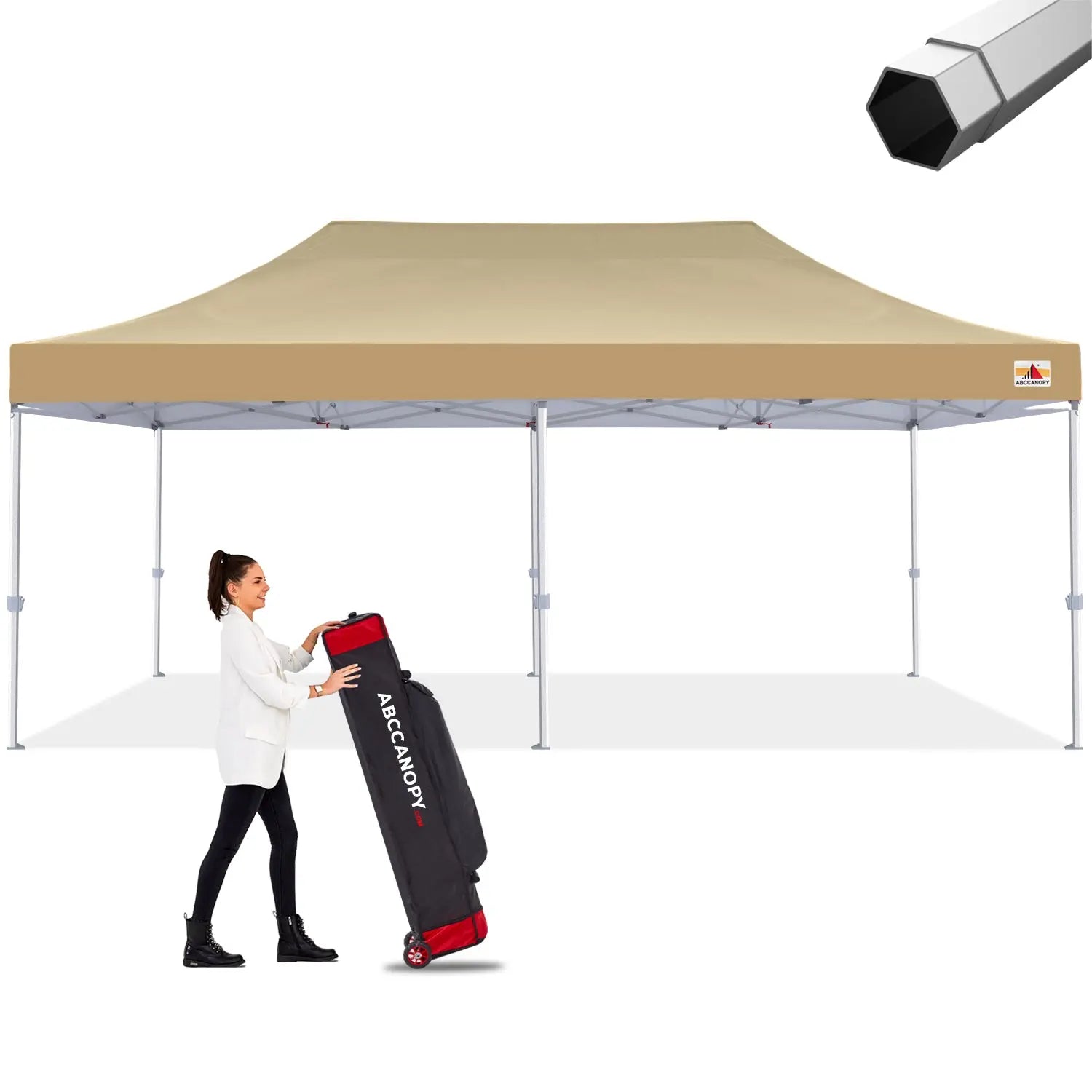 ABCCANOPY S2 Premium Heavy Duty Pop Up Canopy Tent - 8x8, 10x10, 10x15, 10x20