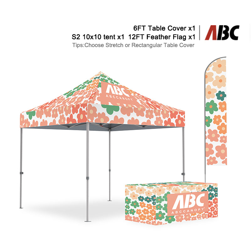 ABCCANOPY 10x10 Custom Canopy Heavy Duty Full Case Vision Super Value Package (S2 Premium)