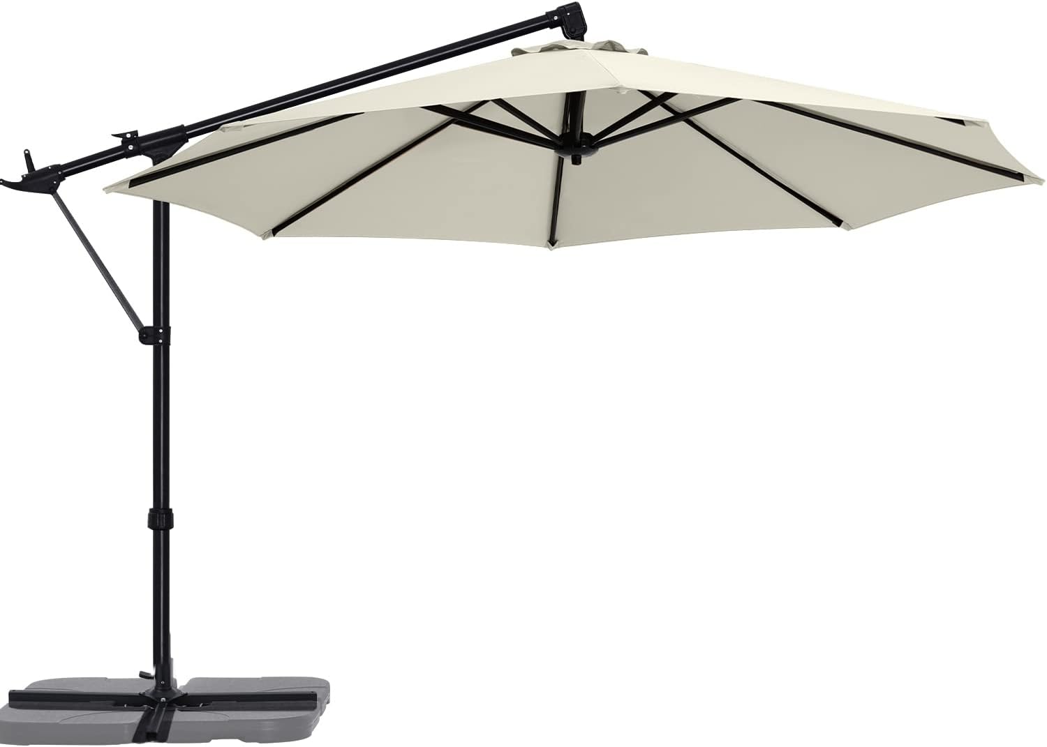 ABCCANOPY Cantilever Umbrella Offset Hanging Patio Umbrella 10FT Light Beige ABCCANOPY Cantilever Umbrella Offset Hanging Patio Umbrella 10FT Light Beige