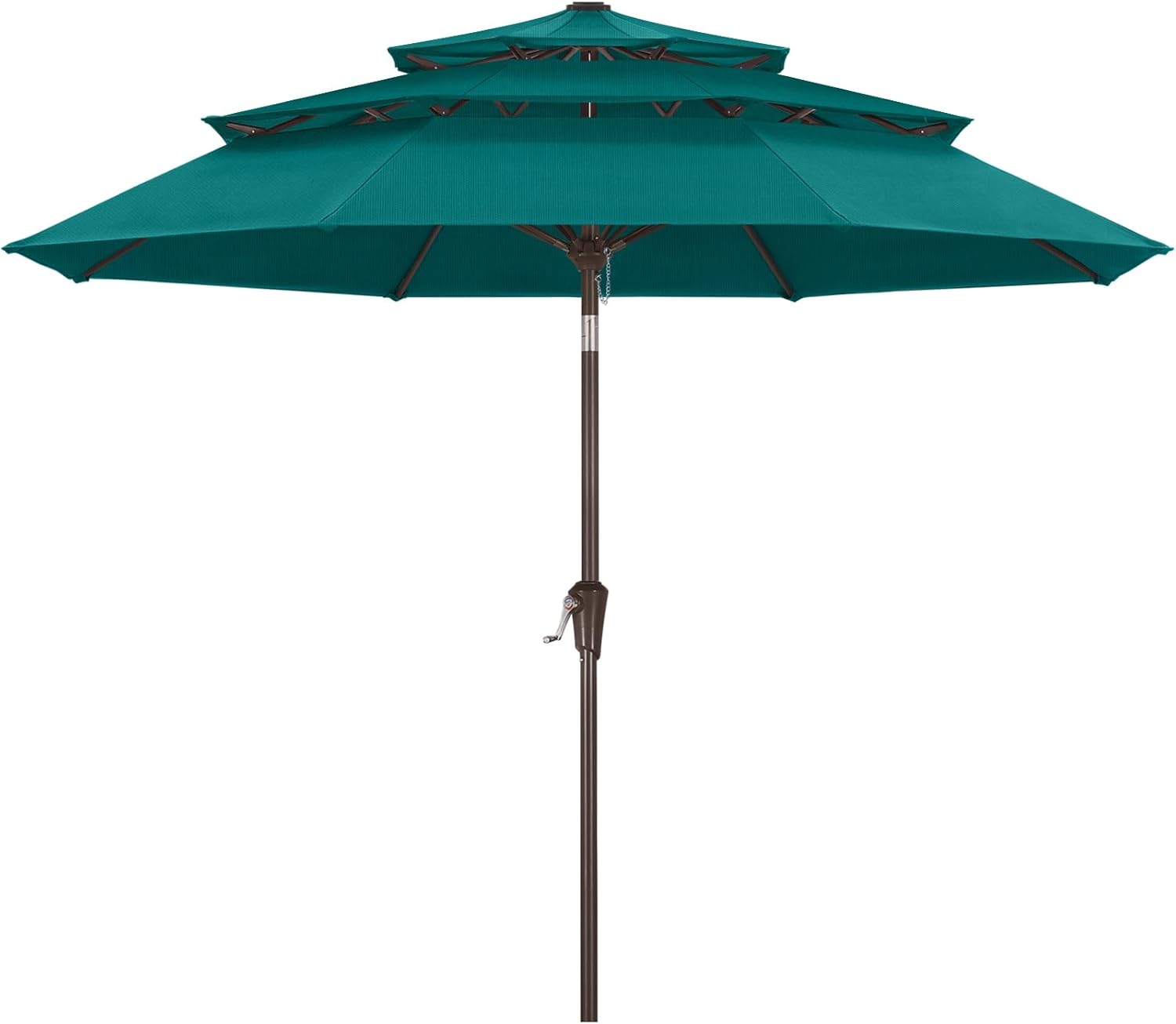 ABCCANOPY 9FT 3 Tiers Patio Umbrella 8 Ribs OLEFIN 5-Year No Fading