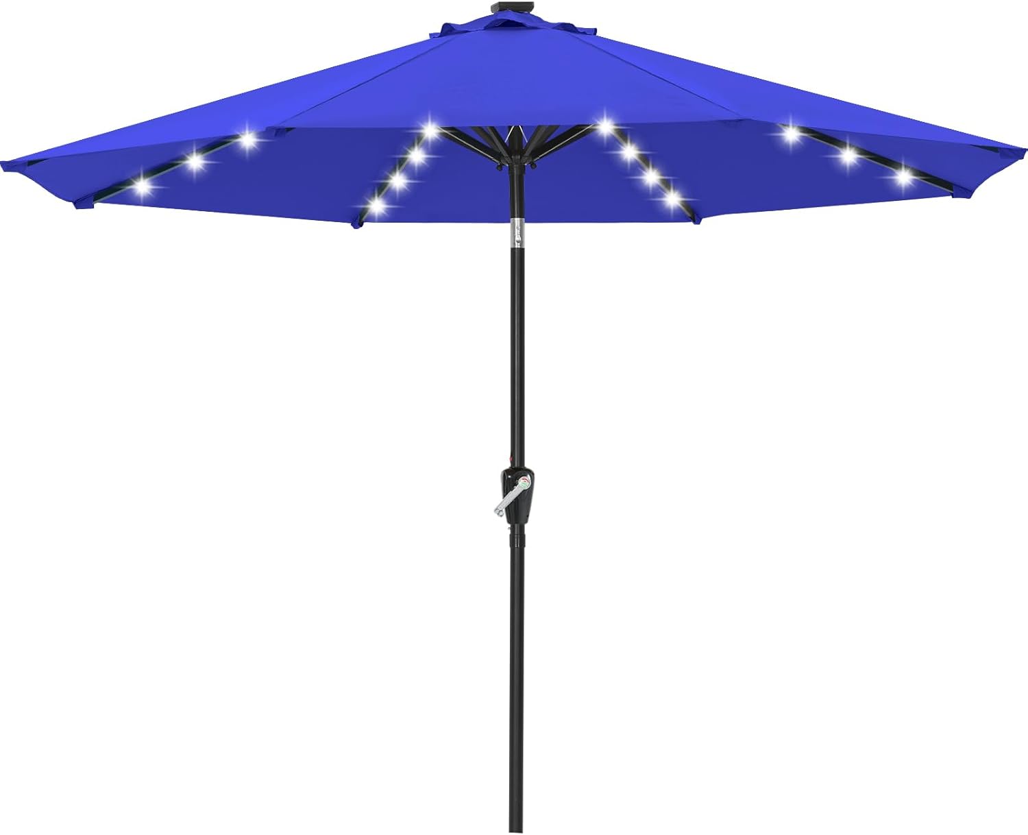 ABCCANOPY Outdoor Solar Patio Umbrella with 32 LED Lights 8 Ribs