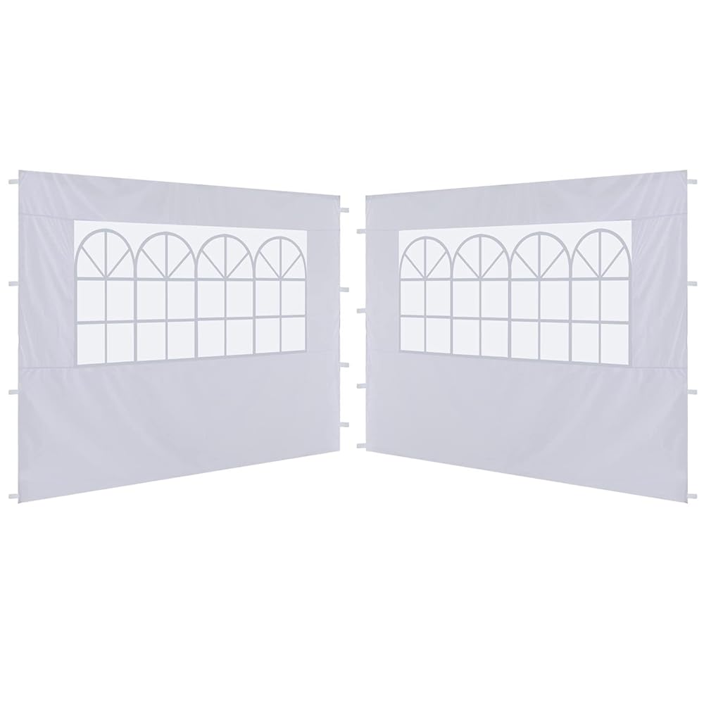 ABCCANOY 10X10 Canopy Sidewalls with Church Window (2 Packs)