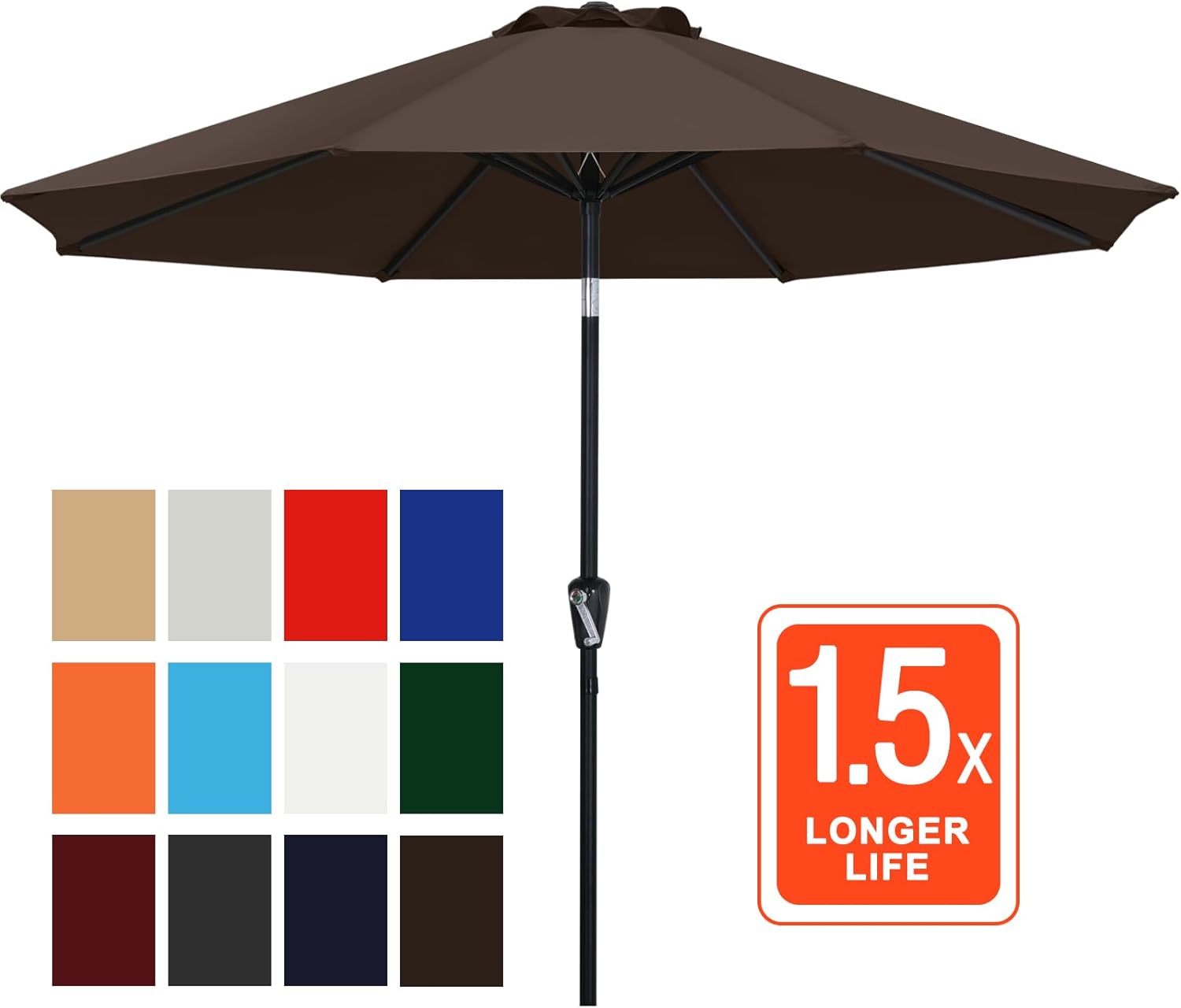 ABCCANOPY 7.5FT Outdoor Patio Umbrella 8 Ribs