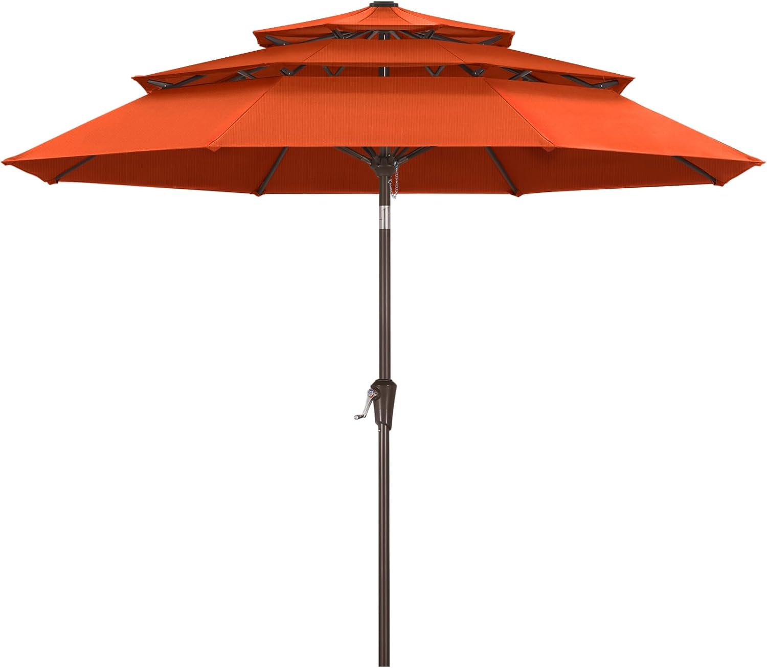 ABCCANOPY 9FT 3 Tiers Patio Umbrella 8 Ribs OLEFIN 5-Year No Fading