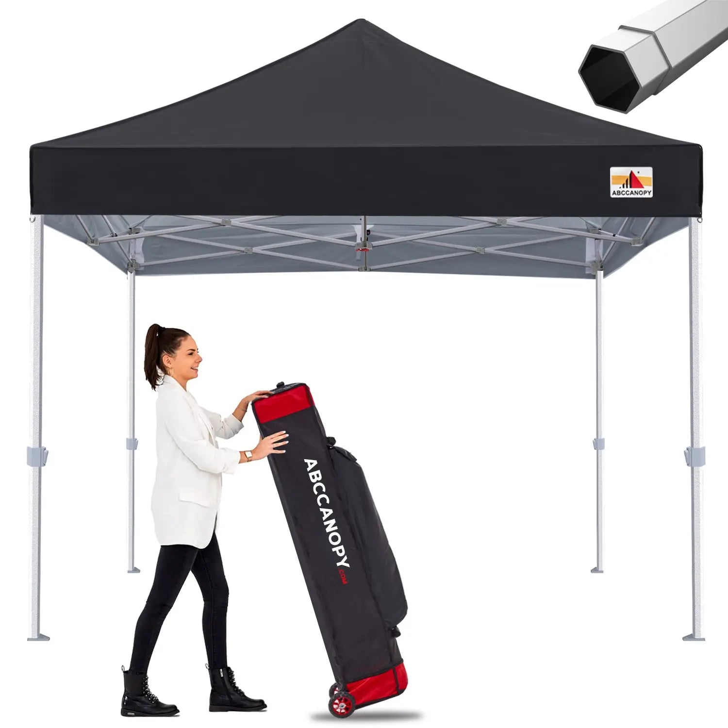 ABCCANOPY S2 Premium Black Canopy Tent Heavy Duty - 10x10