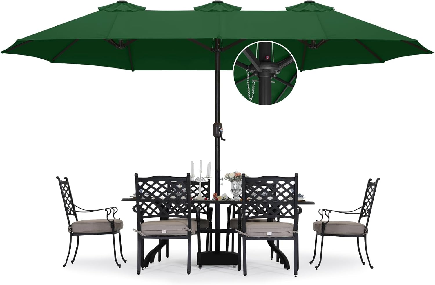 ABCCANOPY Outdoor Double-Sided Large Patio Umbrella 15FT
