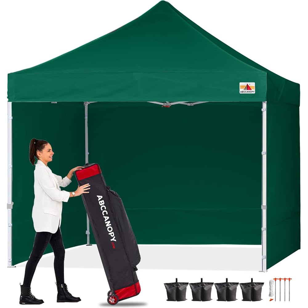 ABCCANOPY S1 Commercial Pop Up Canopy Tent with Sidewalls - 8x8, 8x12, 8x16